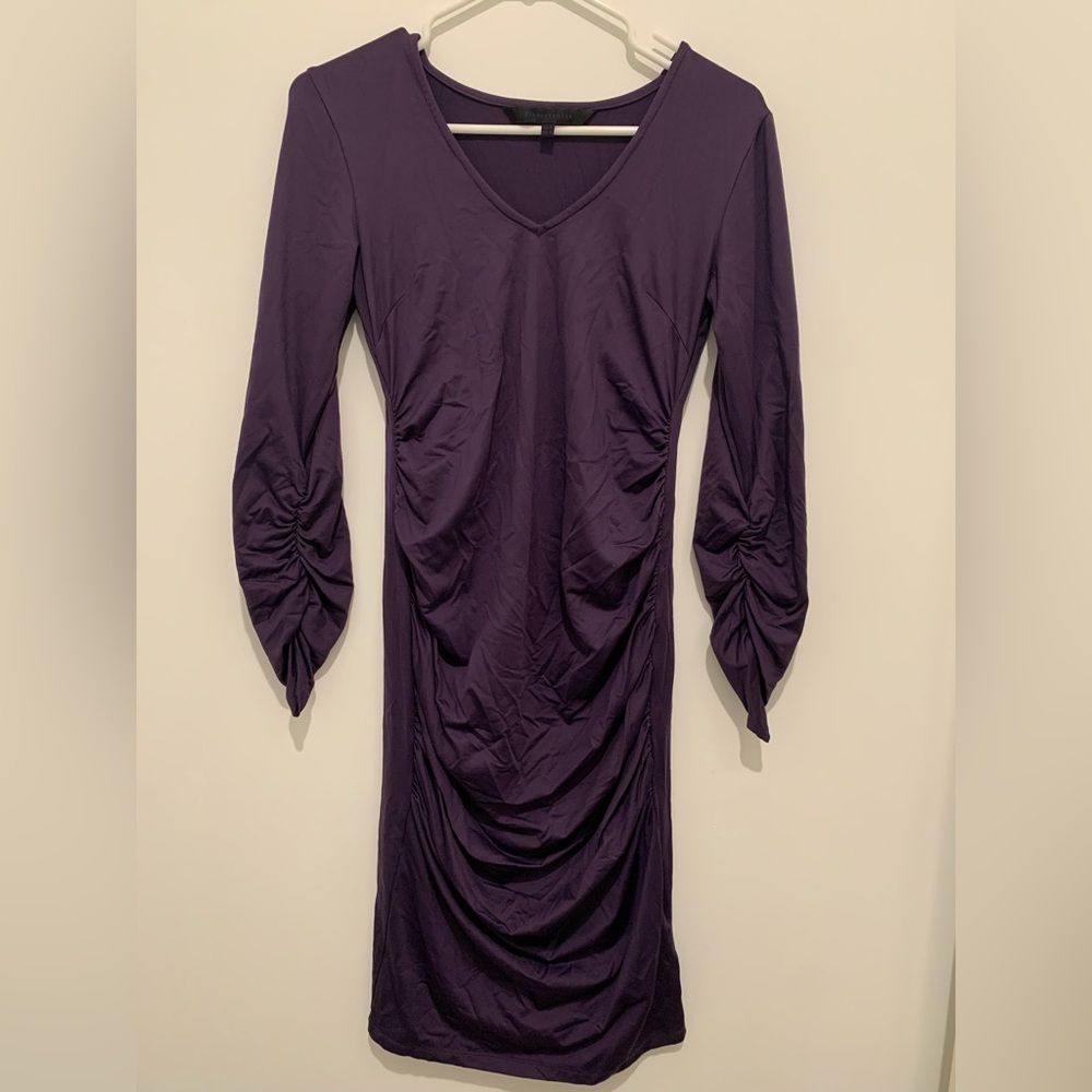 Maternity, Eva Alexander purple long sleeve dress. Size US4.